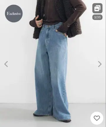 lee 콜라보 어반 리서치 별주 배기 데님 블루