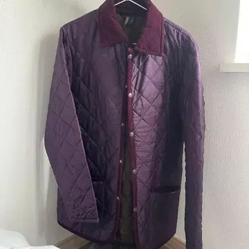 LAVENHAM 퍼플 퀼팅 자켓