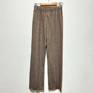 택 포함 사만사 모스모스 SM2 와이드 팬츠 모카 코튼 허리밴딩