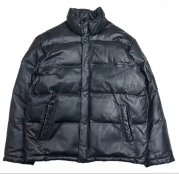 DUAL 듀얼 가죽 다운 자켓 L 사이즈 돈피 스탠드 카라