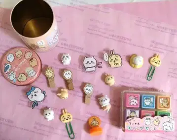 치이카와 클립 하그코트 스탬프 세트 캔 포함