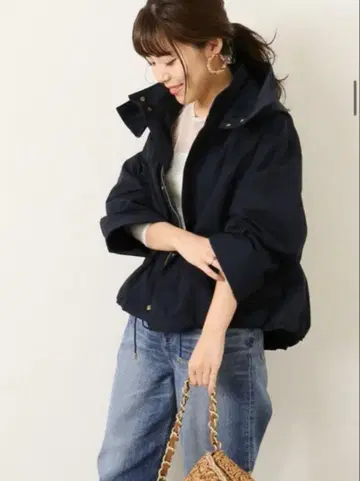 SpickandSpan 숏 블루종 마운틴 파카 34 블랙