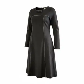 갤러리 비스콘티 원피스 스티치풍 리본 포함 타이트 실루엣 ( M )