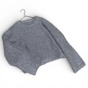 [새상품급] 지나시스 실버 라메 니트 풀오버 소매 김 프리 사이즈