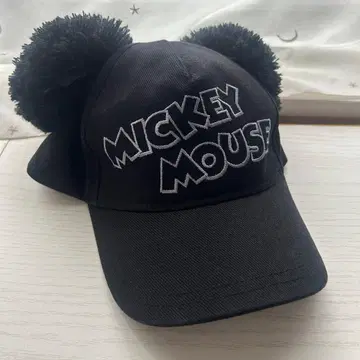 디즈니 미키마우스 모자 꽁지 귀도리 모자 블랙