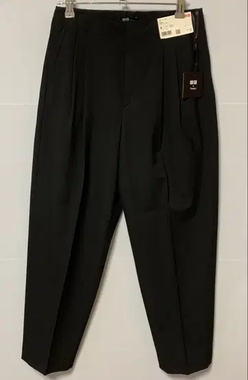 택 포함 유니클로 띠어리 스트레치 팬츠 콜라보 M 블랙