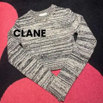 인기 완판템 CLANE 그레이와 화이트 믹스 컬러 니트 사이즈 1
