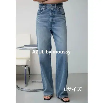 [ AZUL by moussy ] 하이웨스트 와이드 데님