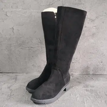 [롱 부츠] (37) 스웨이드 블랙 여성용