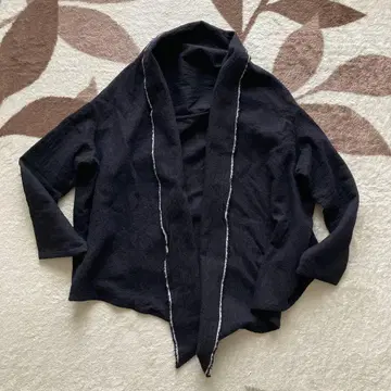 투주르 코튼 울 겉옷 볼레로 자켓 일본제 다크 네이비