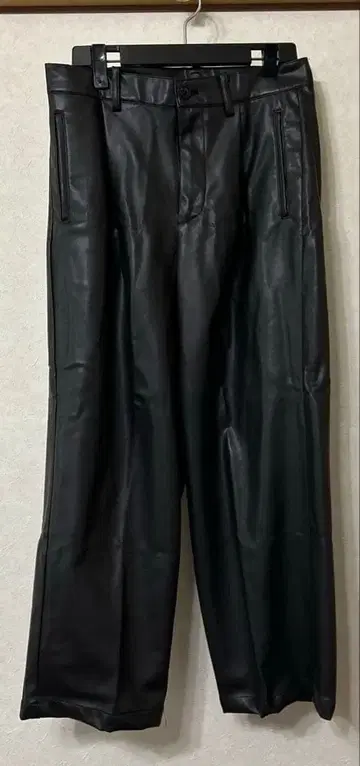 모노마트 페이크 레더 팬츠 블랙 S 사이즈 합성 피혁