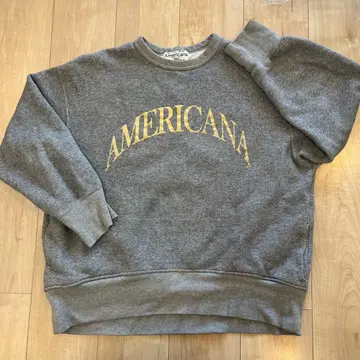 Americana 그레이 맨투맨 트레이닝복 속기모