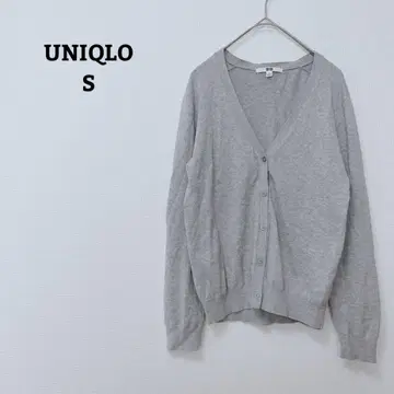 유니클로 가디건 겉옷 V넥 수피마 코튼 uv컷 오피카지 S