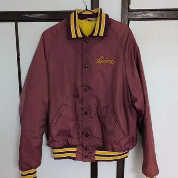 Don Alkeson Athletic 바시티 자켓 M 버건디