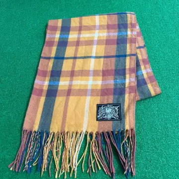 일상조 페인트 스톨 머플러 체크 무늬