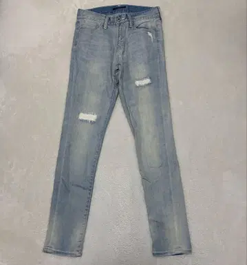 밴야드 스톰 데님 데미지 진 스트레치 라이트 블루 0