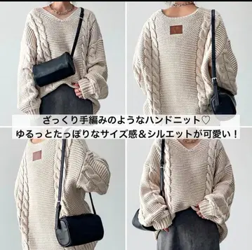 시마무라 yumi 온라인 한정판 핸드 니트 L