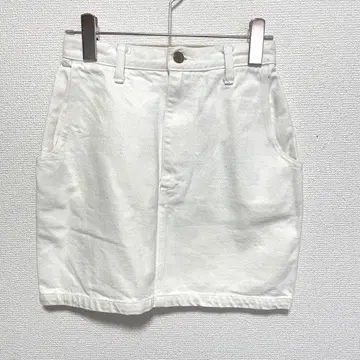 HYSTERIC 화이트 데님 미니 스커트 FREE 사이즈