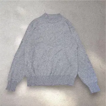 캐시미어 100% 하이넥 니트 그레이