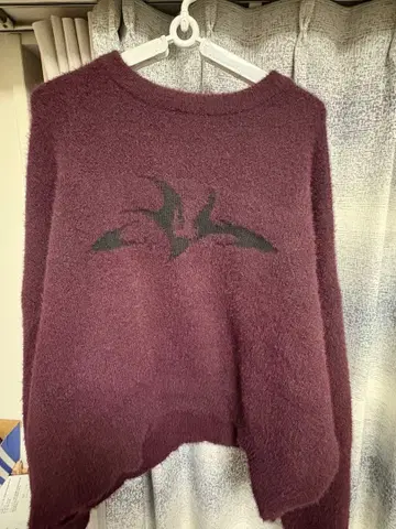 페더 그래픽 숏 니트