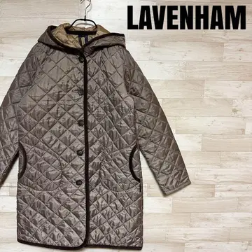 새상품급 LAVENHAM 라벤햄 퀼팅 코트 후드 부착 40 사이즈