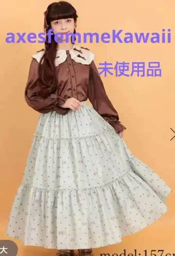 하트 도트 티어 드 스커트