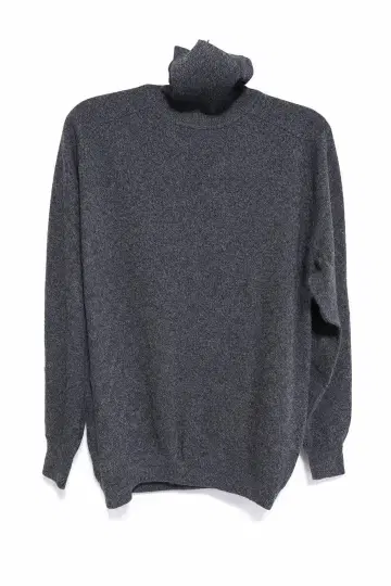 GRABRE 캐시미어 100% 터틀넥 스웨터 차콜 그레이 M