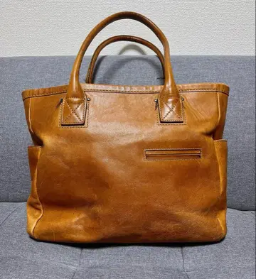 츠치야 가방 세션 빅 토트백 카멜 브라운