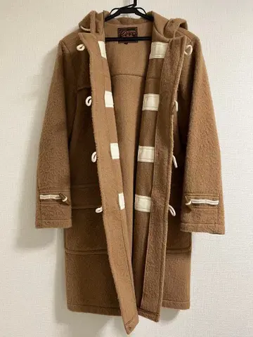 Beams 후드 부착 더플 코트 S 브라운