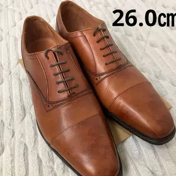 LES MUES 레미유 스트레이트 팁 비즈니스 슈즈 26cm 브라운