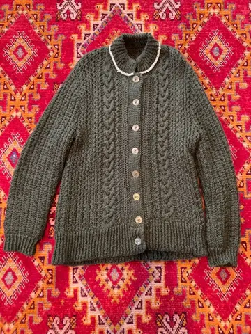 빈티지 케이블 짜임 스웨터