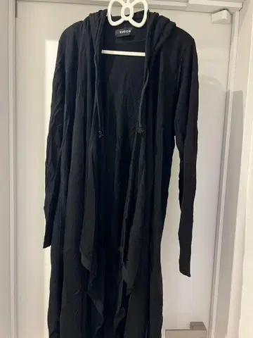 zucca 후드 부착 롱 가디건 블랙 사이즈 M