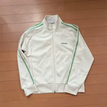 adidas 집업 자켓 화이트/그린