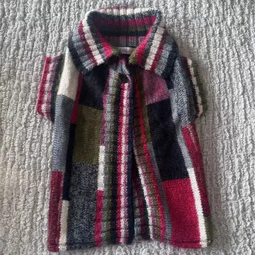 실크 TOSHIKO NAKANO 멀티 컬러 니트 가디건