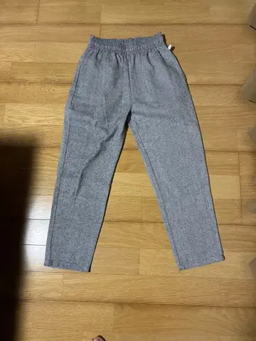 쿡맨 트위드 그레이 M 사이즈 테이퍼드 팬츠