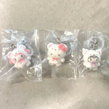 메지루시 액세서리 산리오 포근포근 스노우*키티&마이멜로디&쿠로미