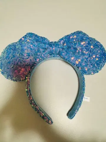 디즈니 파랑 스팽글 머리띠