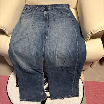 유니클로 배기 커브진 데님 32