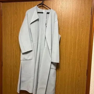 ROPE 라이트 블루 롱 코트