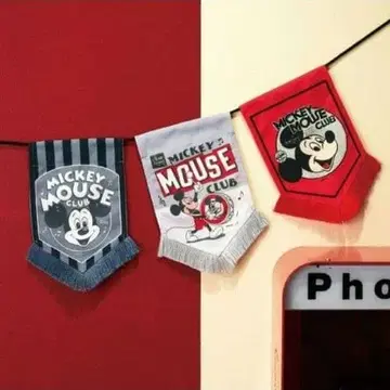 새상품 미사용 Disney100 한정품 기념 페넌트 미키마우스 디즈니