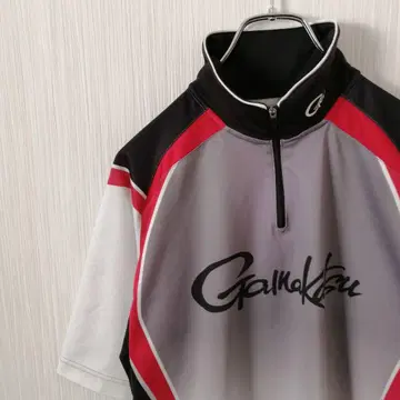 Gamakatsu 가마카츠 지퍼 셔츠 반팔 로고 남성용