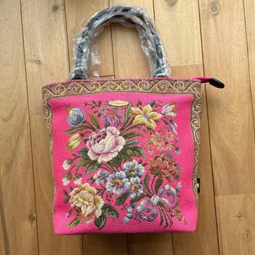 Think Bee! 꽃무늬 자수 핸드백 핑크