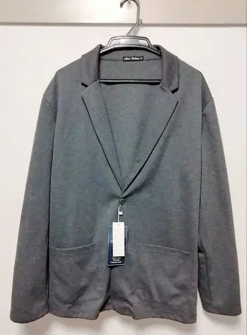 [택 포함 새상품] 4L 빅 사이즈 테일러드 자켓 차콜 그레이 속기모