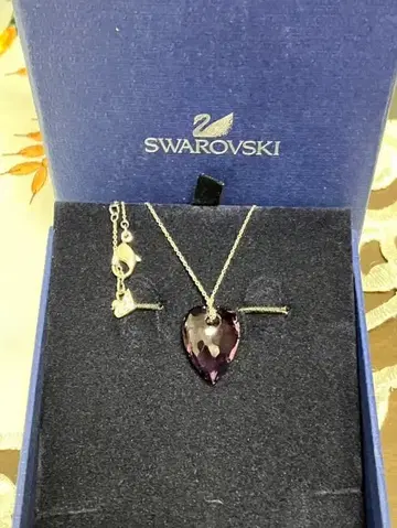 SWAROVSKI 스와로브스키 하트 목걸이 대형 스와로