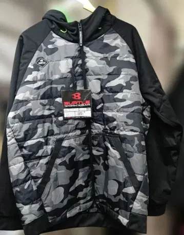 BURTLE 3220 히터 후디 자켓 XXL 그레이/카모플라쥬