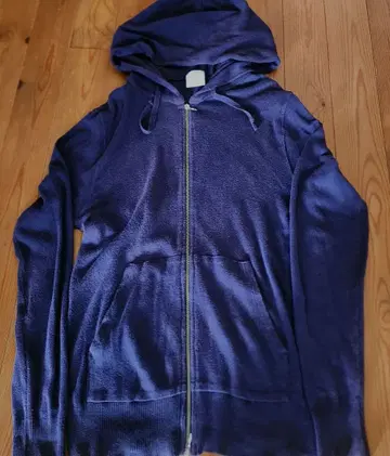 Letroyes 루트로와 네이비 풀 지퍼 후디 L
