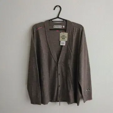 UNIQLO 아냐 메리노 오버사이즈 V넥 스웨터 브라운 L 사이즈