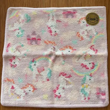 미사용품 FEILER 유니콘 드림 손수건 약 25cm