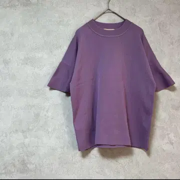 마리엘 에프데 니트 반팔 플레어 슬리브 보라색 스웨터 봄/여름 페미닌