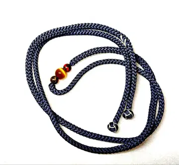 새상품 미사용 그레이 허리띠 비즈 장식 포함 순수 실크